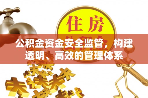 虾峙公积金资金安全监管，构建透明、高效的管理体系