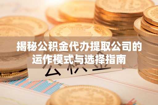 虾峙揭秘公积金代办提取公司的运作模式与选择指南