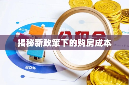 虾峙揭秘新政策下的购房成本