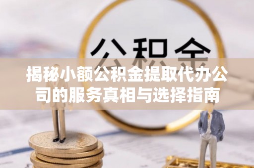 虾峙揭秘小额公积金提取代办公司的服务真相与选择指南
