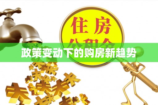 虾峙政策变动下的购房新趋势