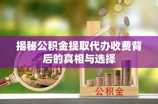 虾峙揭秘公积金提取代办收费背后的真相与选择